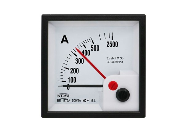 KDSI防爆柜用表BE-E72A AC500/5A 5倍过载 双指针交流电流表 厂家供应