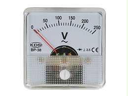 KDSI指针式机械设备电表BP-38 AC250V 交流电压测量表 固定式安装