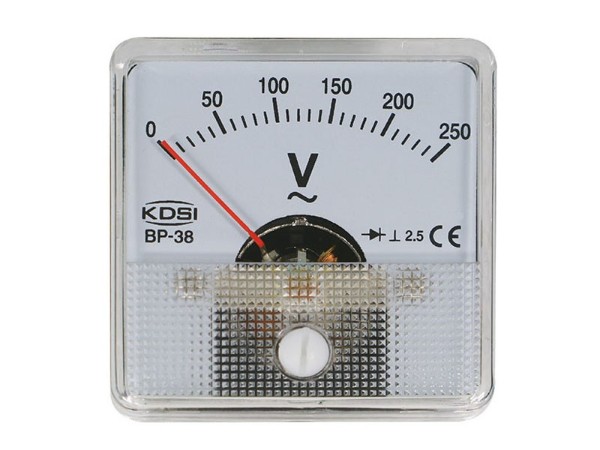 KDSI指针式机械设备电表BP-38 AC250V 交流电压测量表 固定式安装