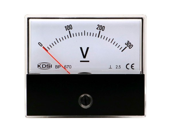 KDSI机械设备指针电压表BP-670 DC300V  直流电压表 带CE认证电表