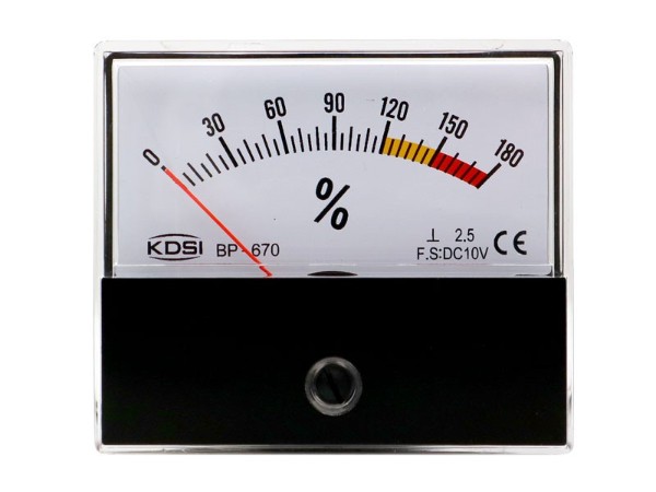 KDSI圆形开孔指针表BP-670 DC10V180% 百分比负载表 厂家直销