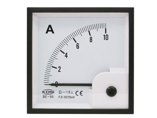 KDSI指针式直流电流表BE-96 DC75mV10A  方形开孔96*96mm 固定式安装