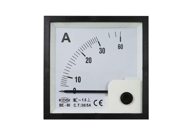 厂家供应 6L2同尺寸 BE-80 AC30/5A电柜设备指针电流表 出口型电表