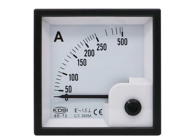 KDSI方形开孔指针电流表BE-72 AC250/5A 带CE认证 交流电气柜 用表厂家直销