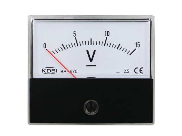 KDSI指针式直流电压表BP-670 DC15V  机设备仪用表 带CE认证电表
