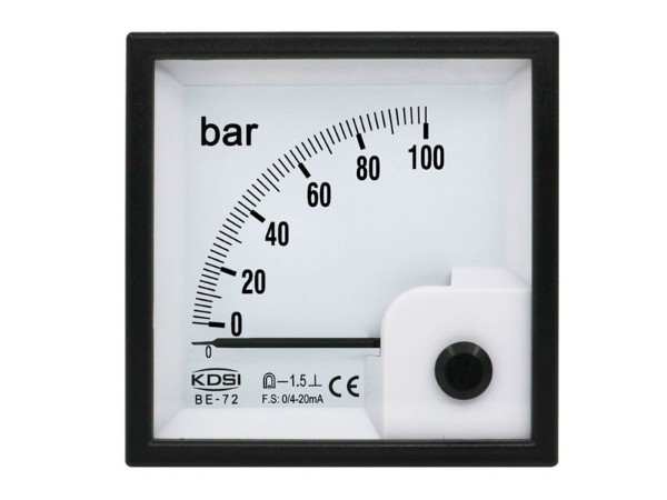 KDSI指针式压力表BE-72 DC4-20mA100bar 配电柜用仪表 出口型电表