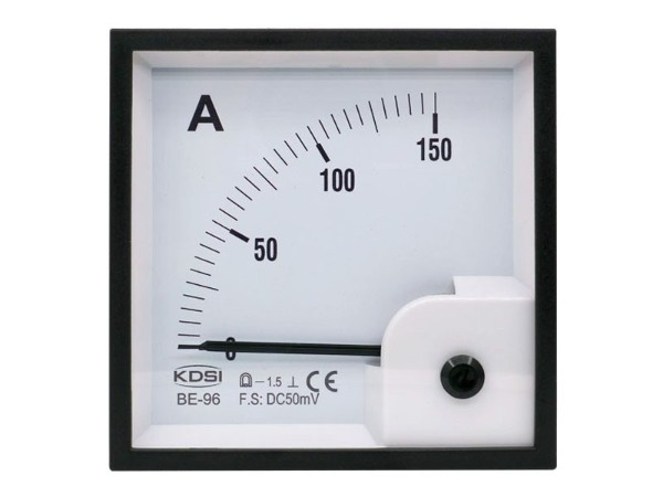 KDSI方型开孔指针表BE-96 DC50mV150A 直流电流表 嵌入式安装电表