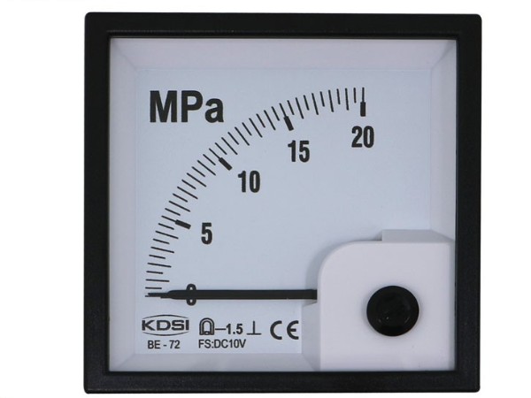 KDSI指针式压力表BE-72 DC10V 20MPa  CE认证电表 方形开孔电表