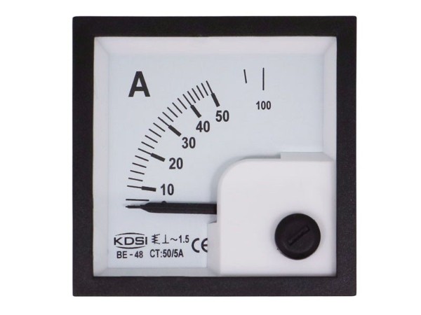 KDSI配电柜指针式电表BE-48 AC50/5A 交流电流表 CE认证电表 厂家供应