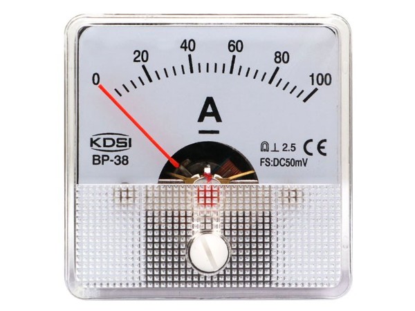 KDSI机械设备用指针表BP-38 DC50mV 100A 直流电流测量表 小型电表头