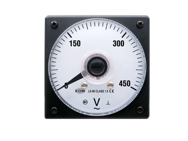 KDSI广角度指针式电表LS-80 AC450V 交流电压表 圆形开孔电表