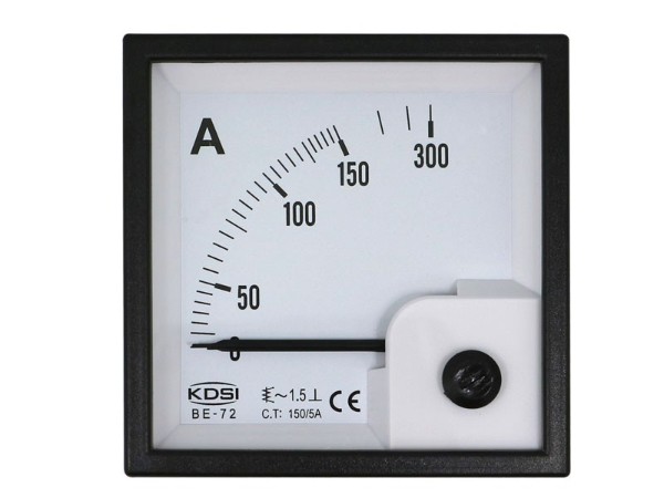 KDSI指针式电流表BE-72 AC150/5A 方形开孔电柜用表 带CE认证电表