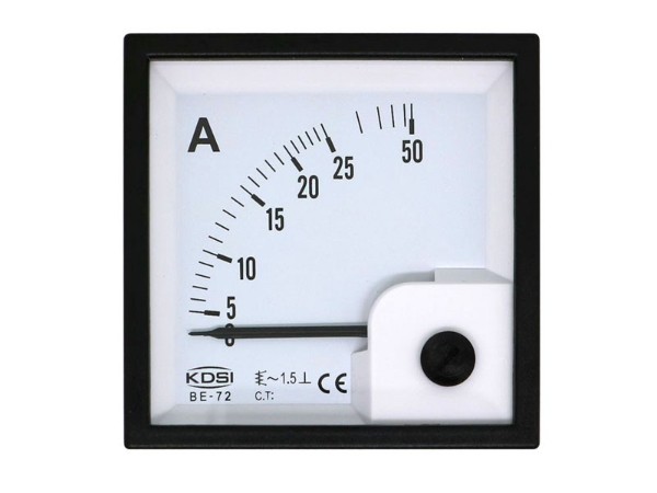 KDSI直通交流电流表BE-72 AC25A 方形开孔电柜用表 带CE认证指针式电表